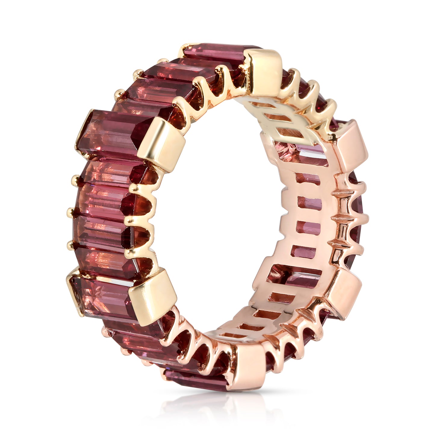 18k Rouge Tourmaline Two Tone Eternity Band
