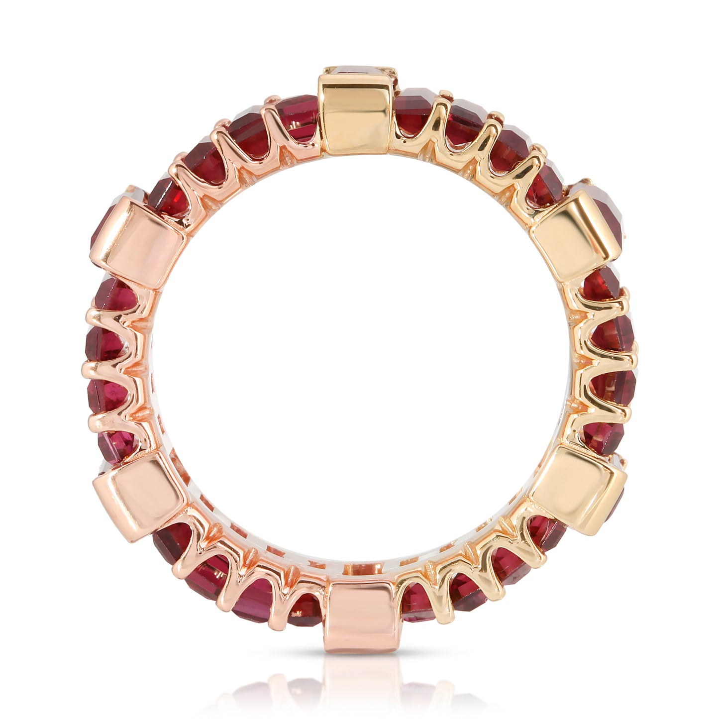18k Rouge Tourmaline Two Tone Eternity Band