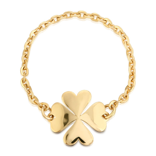 Lucky Clover Chain Ring