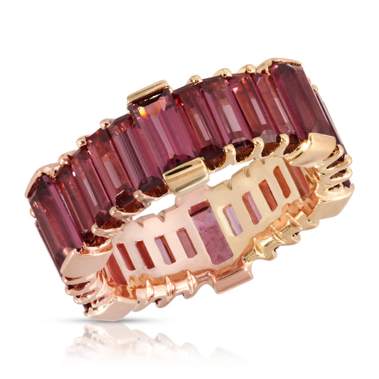 18k Rouge Tourmaline Two Tone Eternity Band