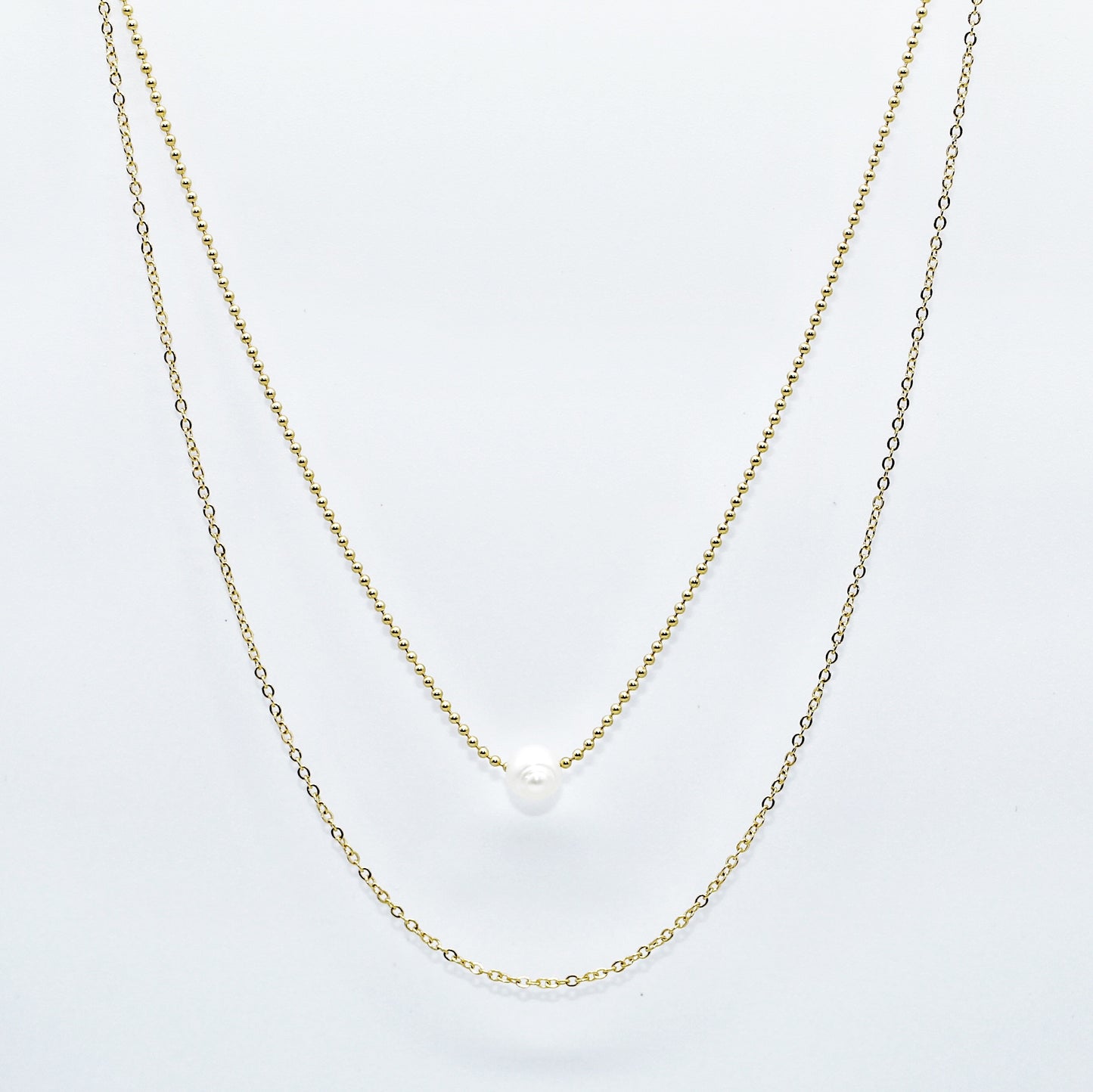 Solitaire Pearl Necklace