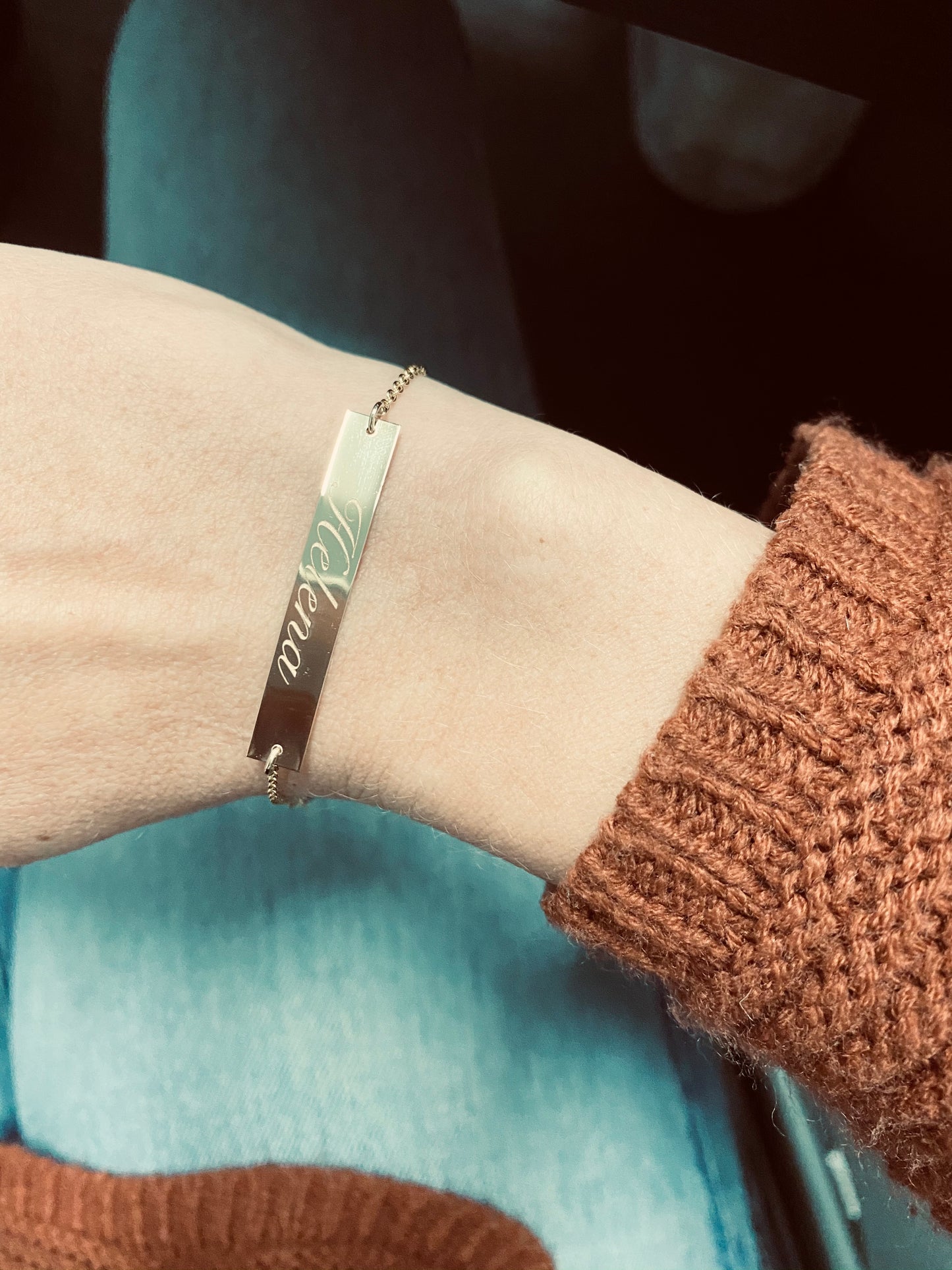 Engraved Nameplate Bracelet