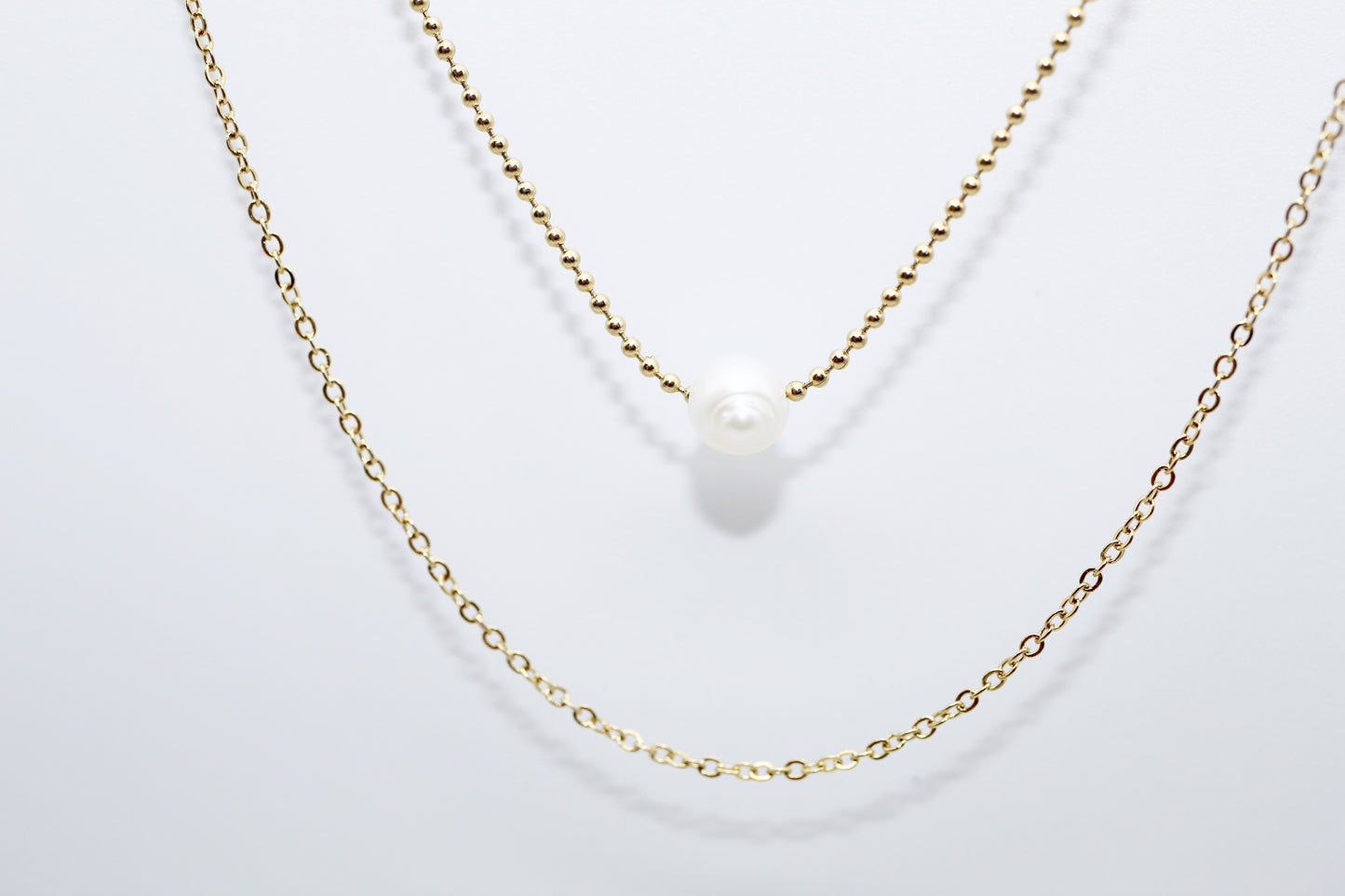 Solitaire Pearl Necklace